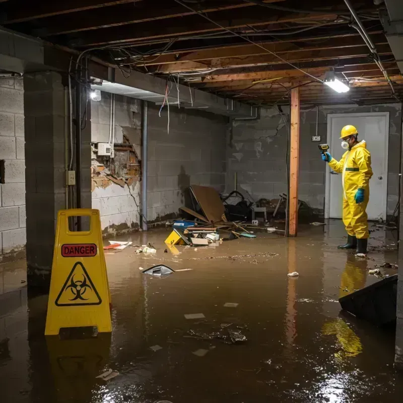 Flooded Basement Electrical Hazard in LaSalle County, IL Property